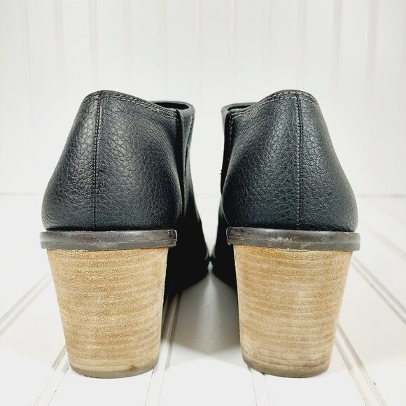 Dr. Scholl's Black Ankle Booties with Tan Wedge - Picture 6 of 11